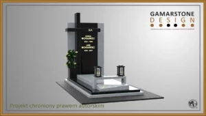 Nagrobek granitowy pojedynczy Argento