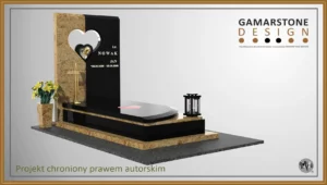 Nagrobek granitowy pojedynczy Big Heart