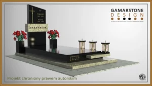 Nagrobek granitowy pojedynczy Brylant