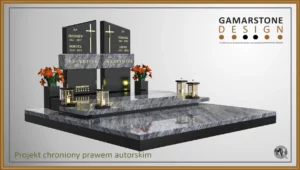 Nagrobek granitowy podwójny Brylant II