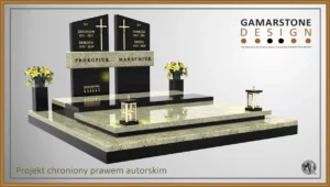 Nagrobek granitowy podwójny Brylant