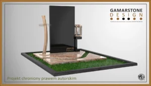 Nagrobek granitowy urnowy / dziecięcy Green Point