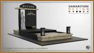 Nagrobek granitowy pojedynczy Hermion