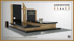 Nagrobek granitowy podwójny Kasandra