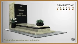 Nagrobek granitowy pojedynczy Piramid