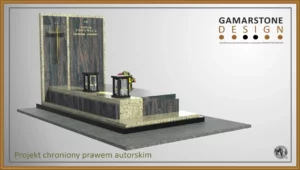 Nagrobek granitowy pojedynczy Salamandra II