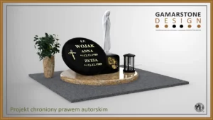 Nagrobek granitowy urnowy / dziecięcy Solesio