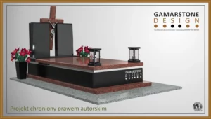 Nagrobek granitowy pojedynczy Trawertyn