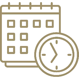 Ikona kalendarza symbolizująca terminowość firmy Pani od nagrobków