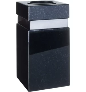 Wazon kamienny granitowy okrągły z ramką z kwasówki