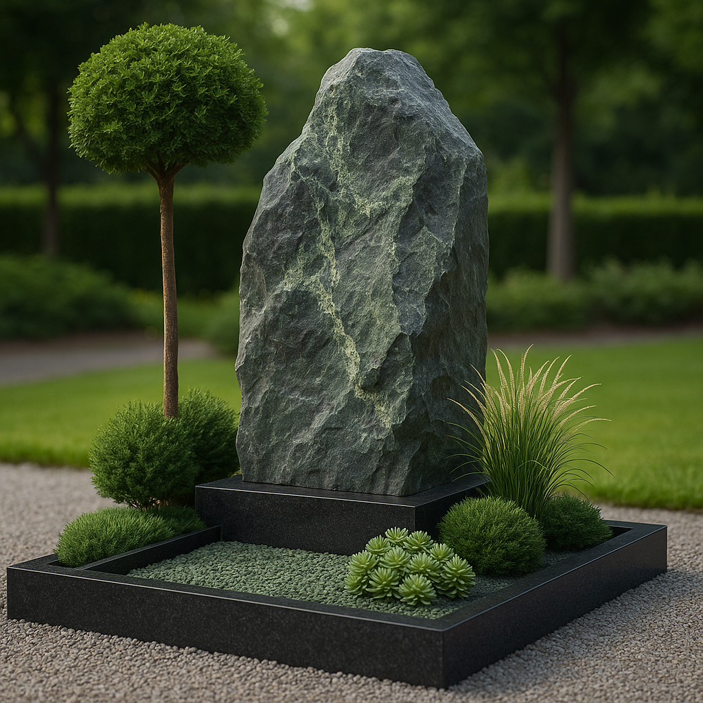 NAGROBEK URNOWY SKALNY Z SERPENTYNITU