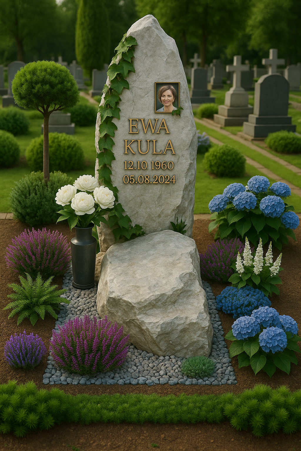 NAGROBEK SKALNY Z KWARCYTU